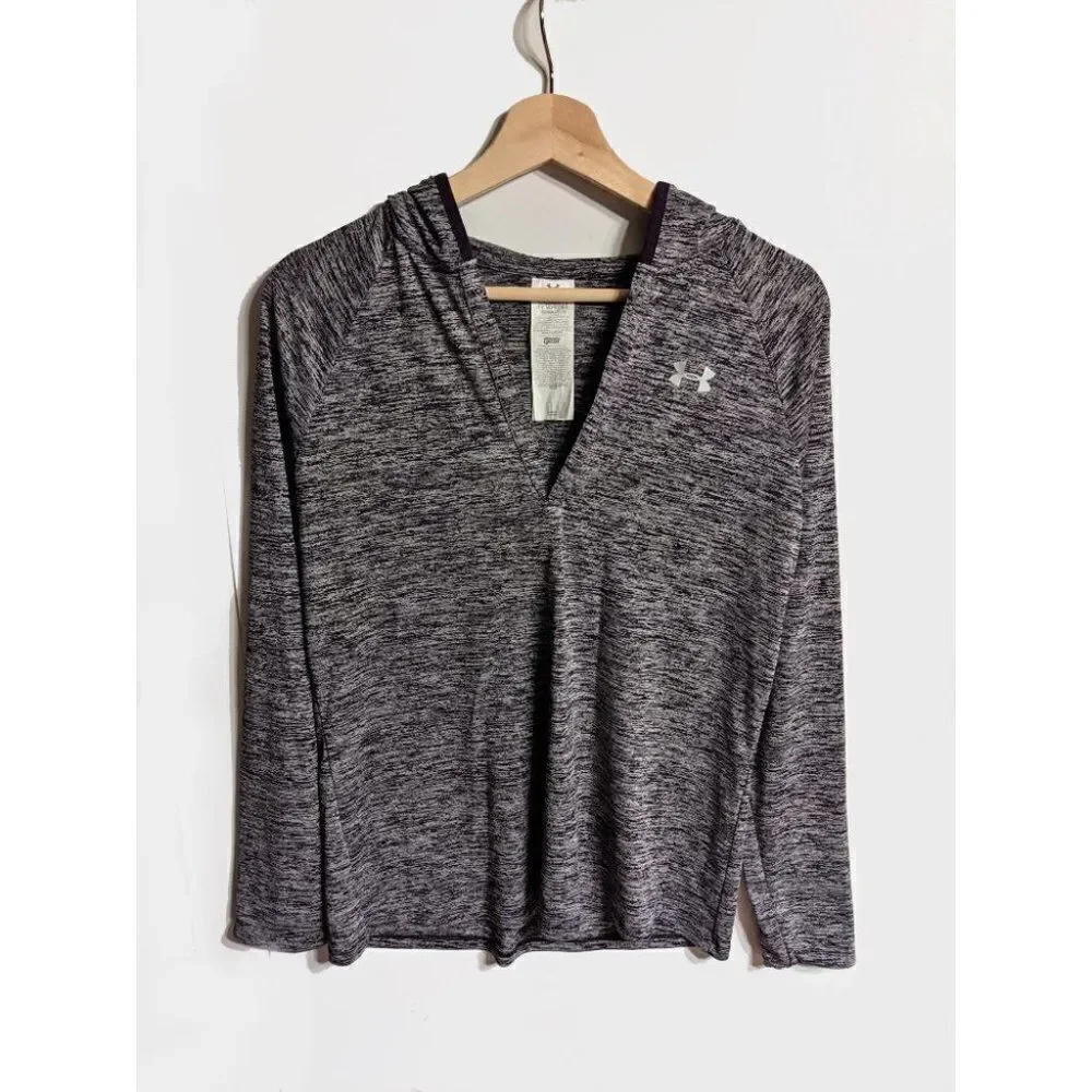 Under armour | Long Sleeve Hooded Henley in purple - Picture 2 of 9